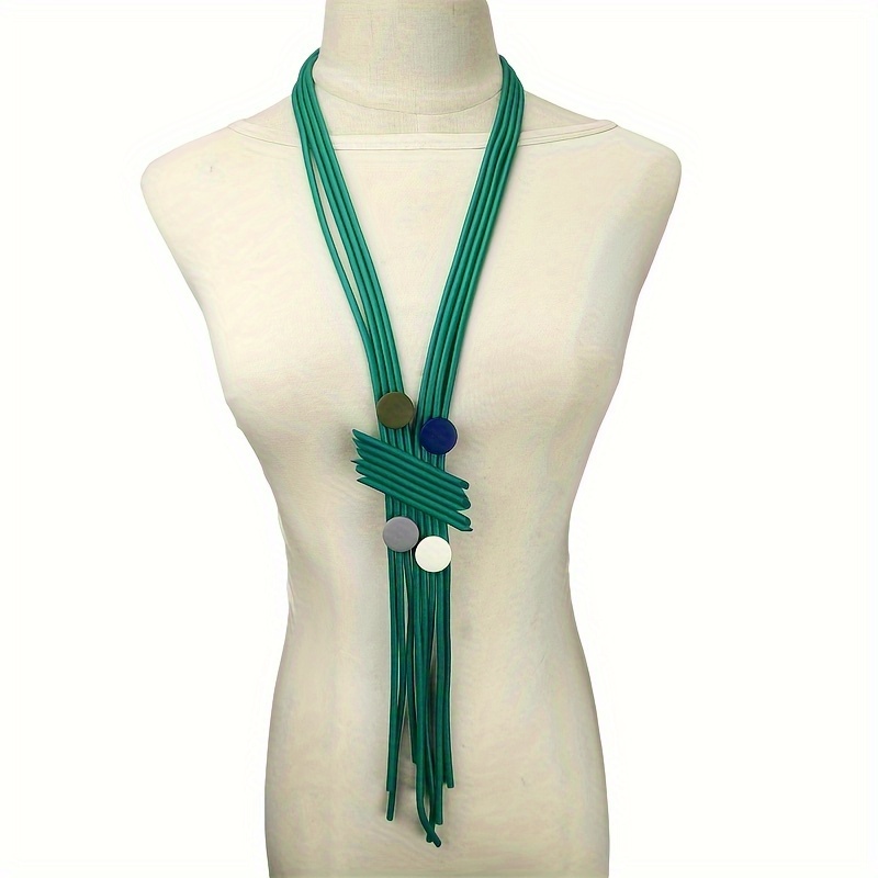 Boho Tassel Statement Necklace Tribal Style Accessory Women